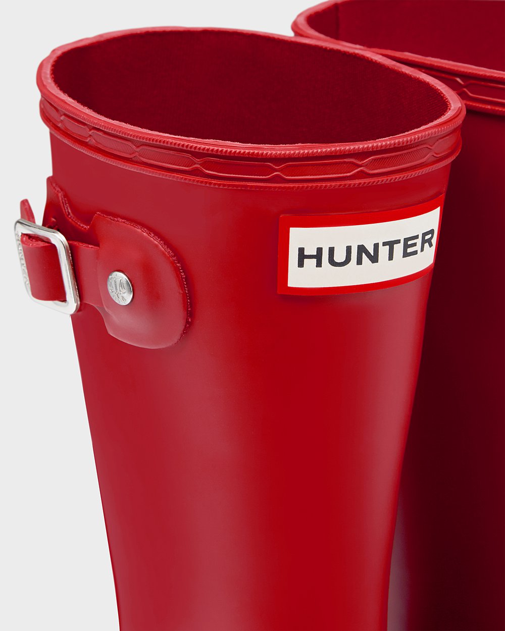 Kids Rain Boots - Hunter Original Big (26URHKBFQ) - Red